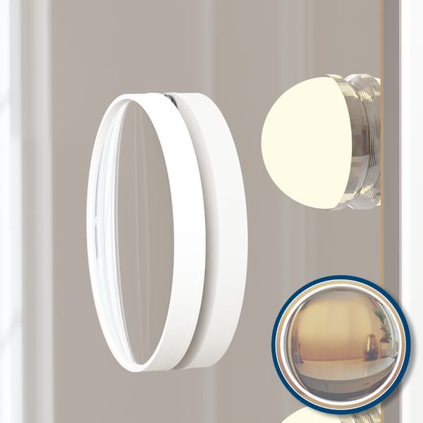 Illuminated Wall Mirror - Make -Up Mirror - Dimble LEDS & USB -anslutning | Färg: Vit | Innehåll: Med Bluetooth