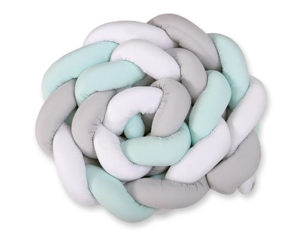 Flätad sängkumper XXL - COT Protector - Optimal skydd och ventilation för baby