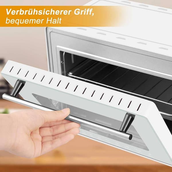 Minioven 10 liter 800 W met bakplaat en timer | Wit | 37x21x26 cm