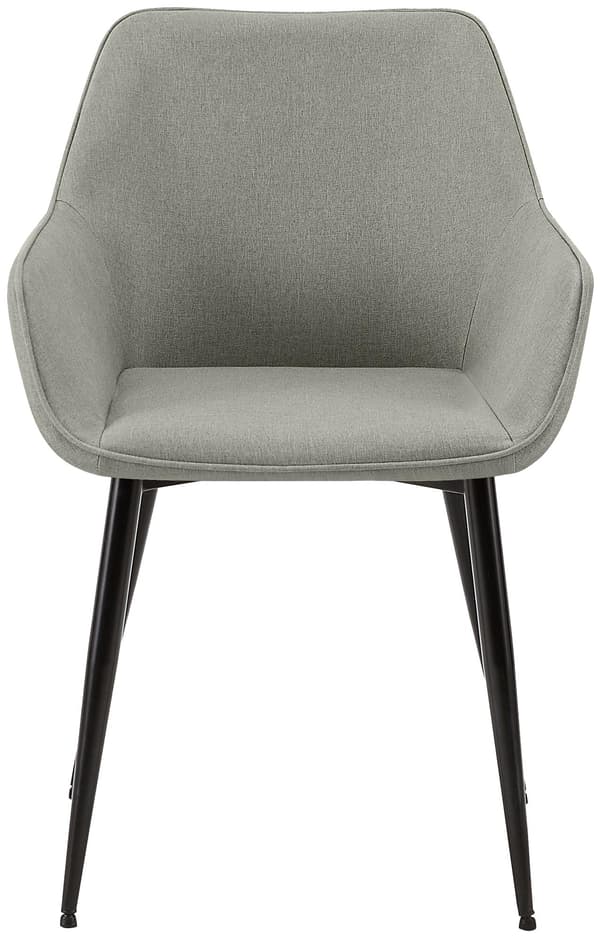Modern matsalstol - designstol - bekväm sittdyna, ljusgrå, robust &