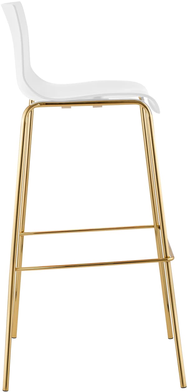Barstol Hover med plastsits | Färg: Vit | Mått: 43x48x100 cm