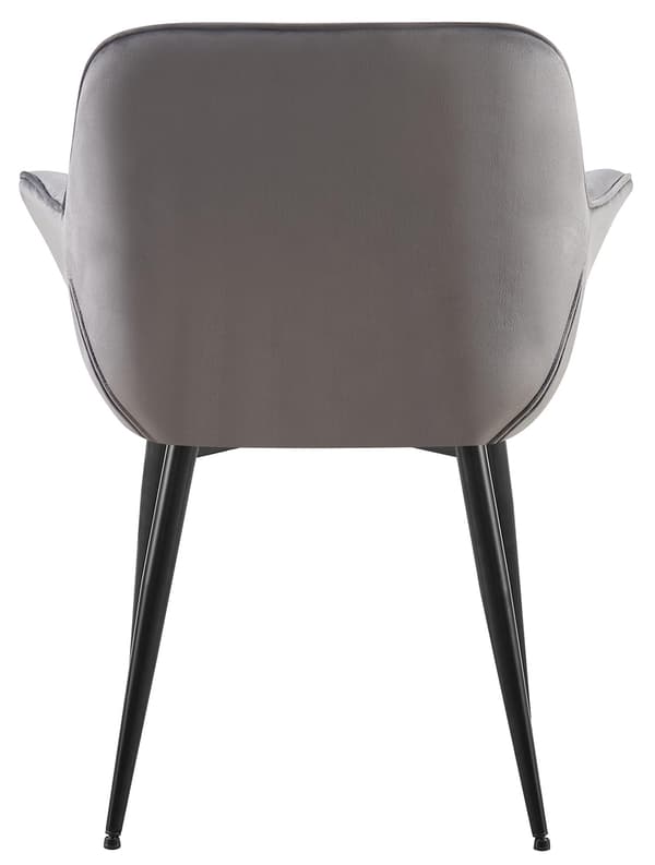 Sammet matsalstol - sammet - ergonomisk design, modern komfort och fasthetsfärg: mörkgrå