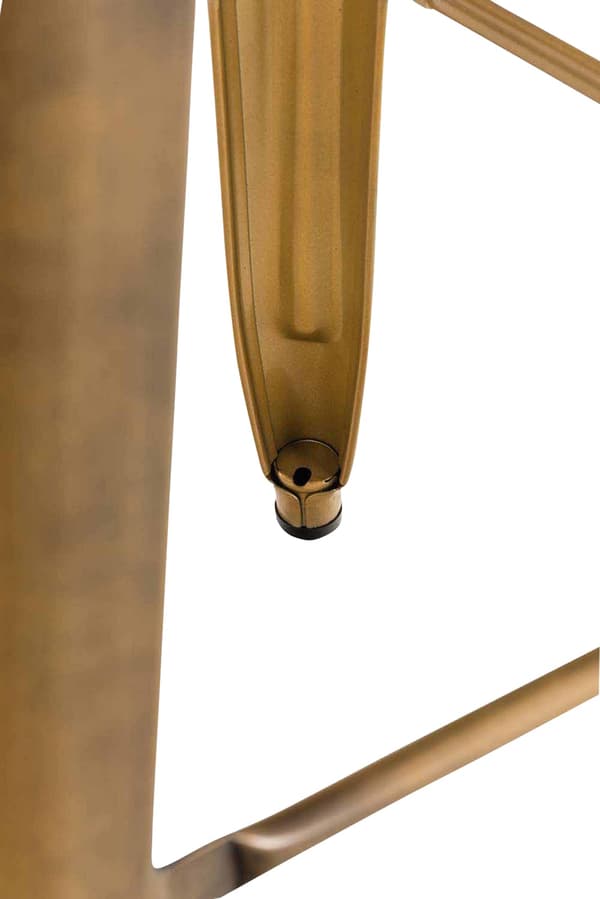 Industriellt designad barstol - Robust metall - Stackbar & underhåll - vänlig | Färg: Guld