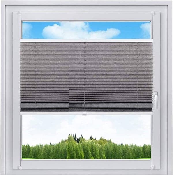 Plisségardin Klemmfix Krossad struktur grå 65x100 cm | Grå | 65x100 cm