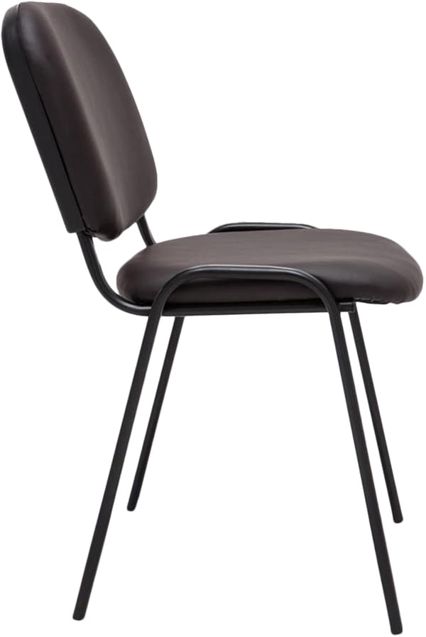 Stackstol Artificial Leather - Mötesstol - Bekväm sittkomfort, stapelbar | Färg: Brun