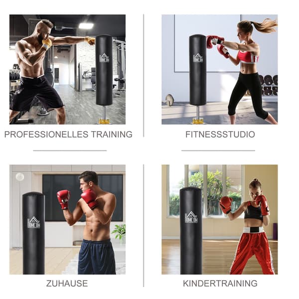 Fristående boxsäcksstativ - Stål boxsäcksbas | Färg: Svart