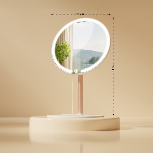 Makeup Mirror - Cosmetics Reflector, Dimble LED Lighting, Contemporary Design -