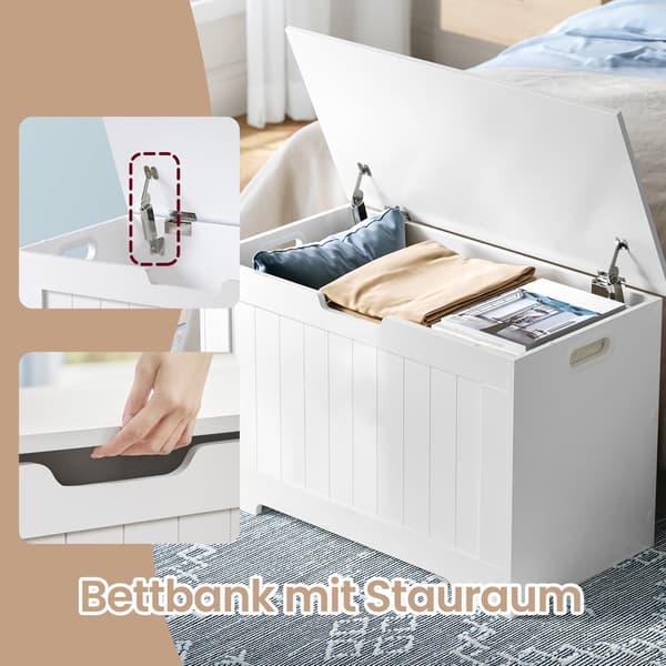 Skobänk med förvaringsutrymme - MDF - 76 x 48 x 40 cm