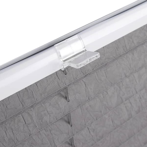 Plisségardin Klemmfix Krossad struktur grå 65x100 cm | Grå | 65x100 cm