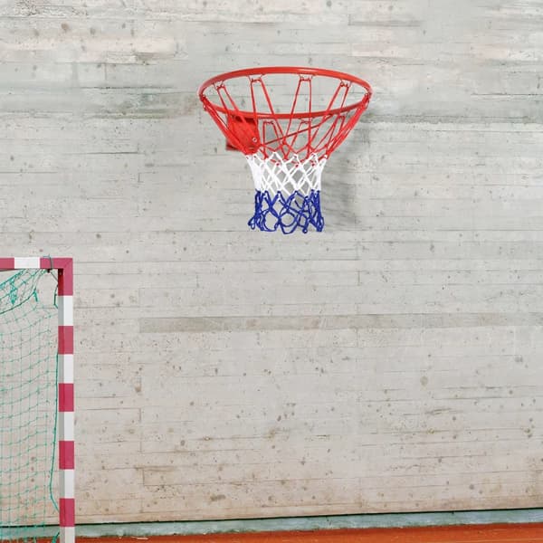 Basketkorg för inom- och utomhusbruk - Väggmontering | Färg: Röd + Blå + Vit