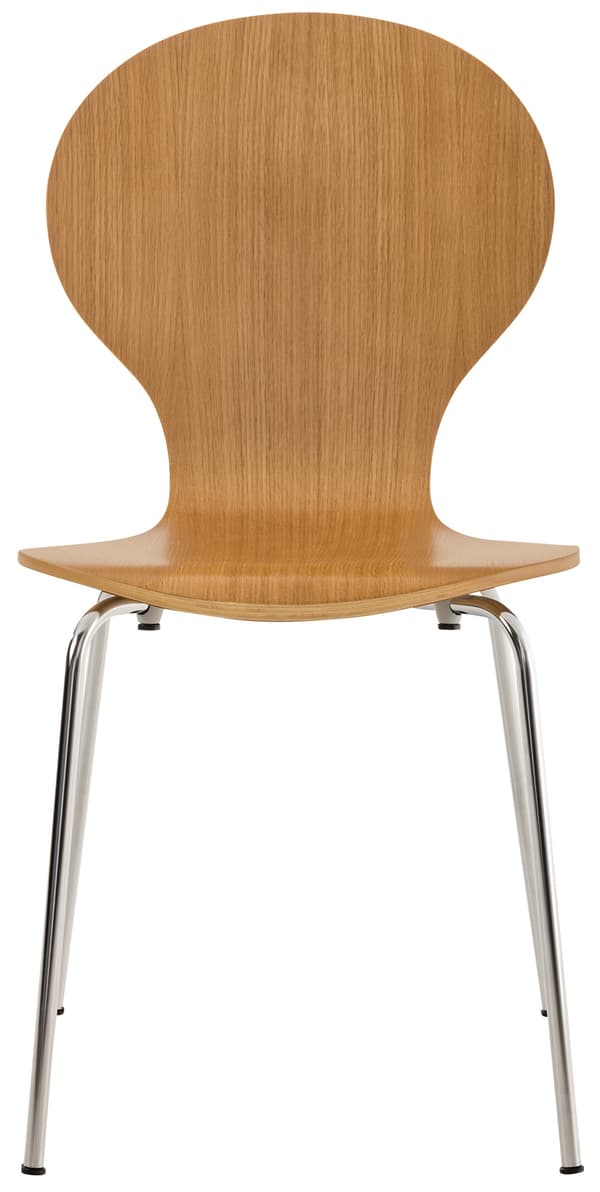 4x Ergonomic Stacking Chair - Besökstol - Space -Saving Design | Färg: ek