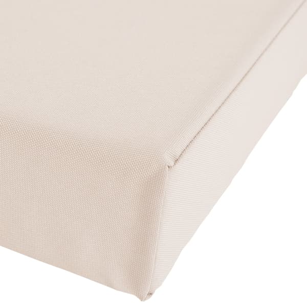Teak soffa Jackson med sittdyna | Färg: kräm | Mått: 150x61x93 cm