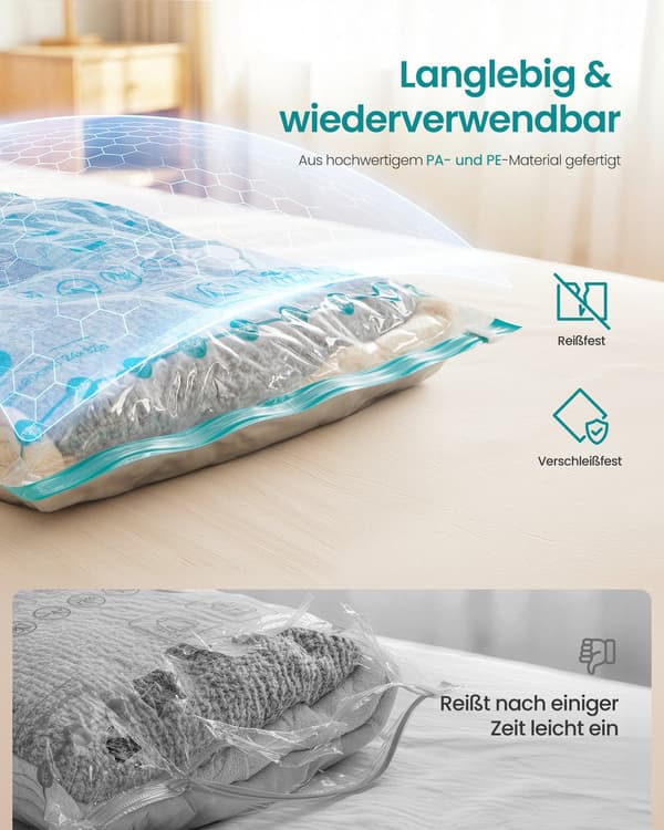 Vakuumpåsar för kläder och sängkläder | Transparent