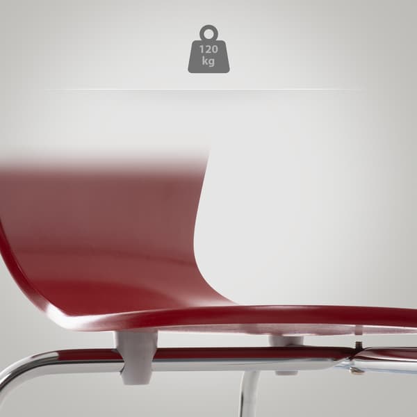 Stackstol - Multifunktionell - Space -Saving Design, Perfekt för evenemang och konferenser Färg: Röd