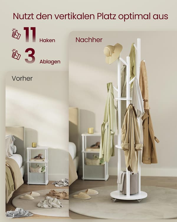 Vit garderob - förvaringsutrymme - platsbesparande - robust - 40 cm D x 175 cm H
