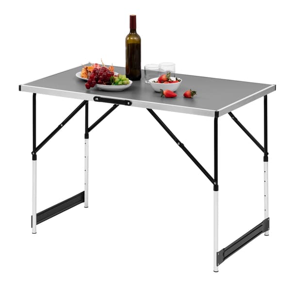 Höjdjusterbart fällbord för trädgård och camping | 60x100x73/80/86,5/94 cm