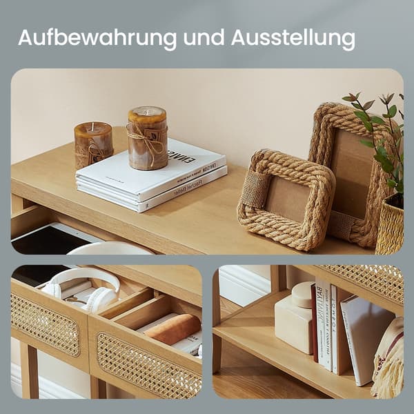 Brunt konsolbord - hallbord - MDF - 30 x 80 x 100 cm