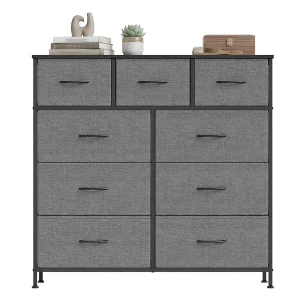 Byrå med 9 tyglådor | Grå | 98,8x30x95,2 cm