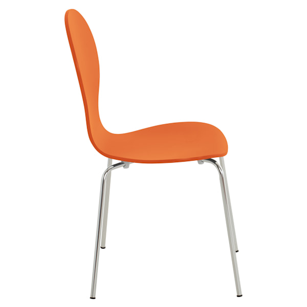 2x Stackbara besökarstolar - Ergonomisk säte - Space -Saving Design | Färg: Orange