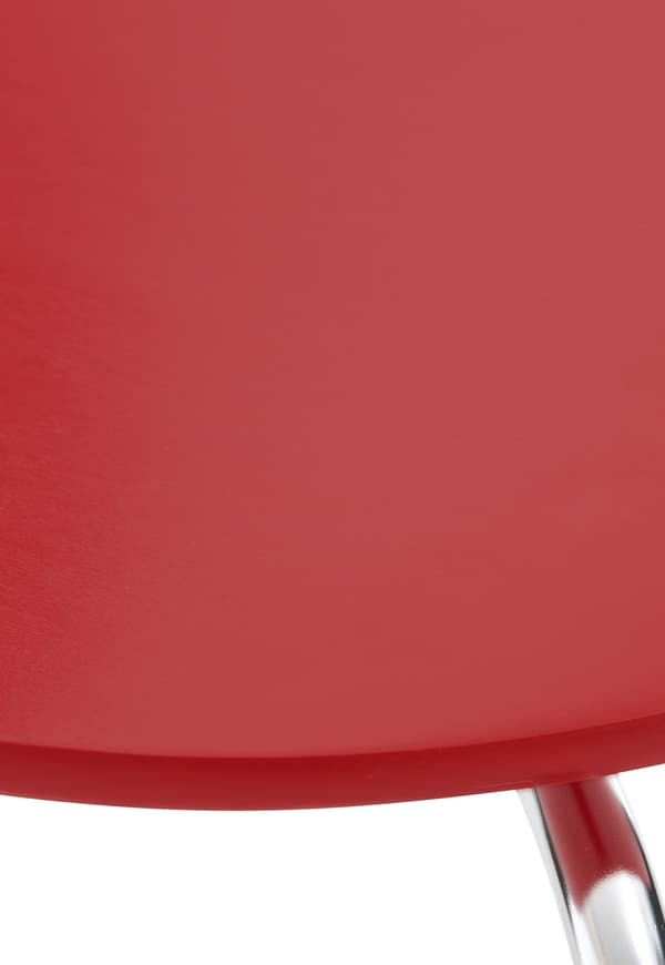 4x Ergonomic Stacking Chair - Besökstol - Space -Saving Design | Färg: Röd