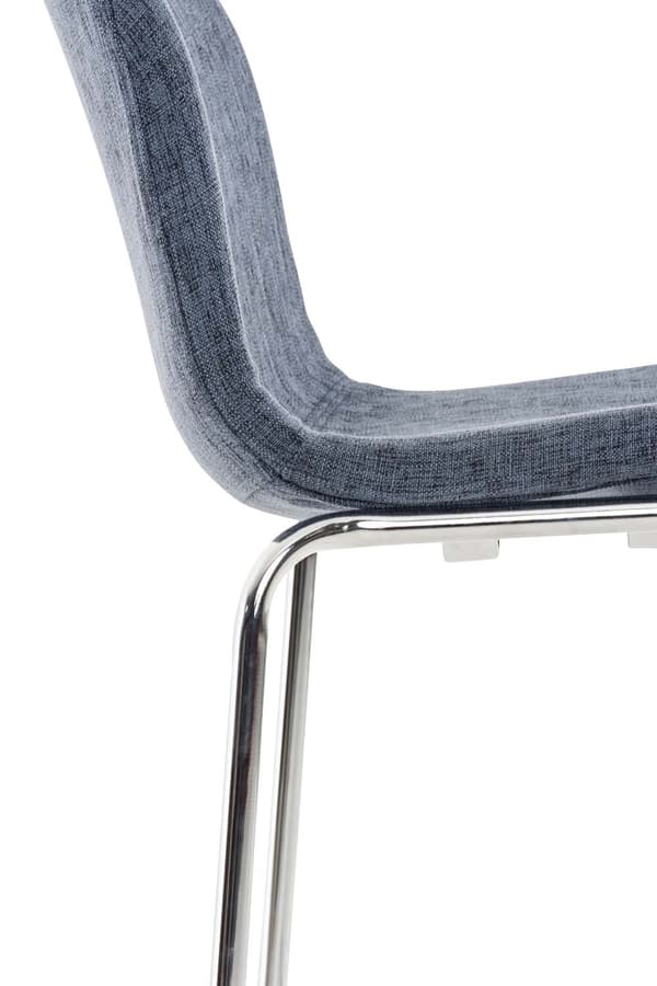 Barstol Modern stil - Pall - Stackbar, ergonomisk komfort | Färg: blå | Basfärg: krom