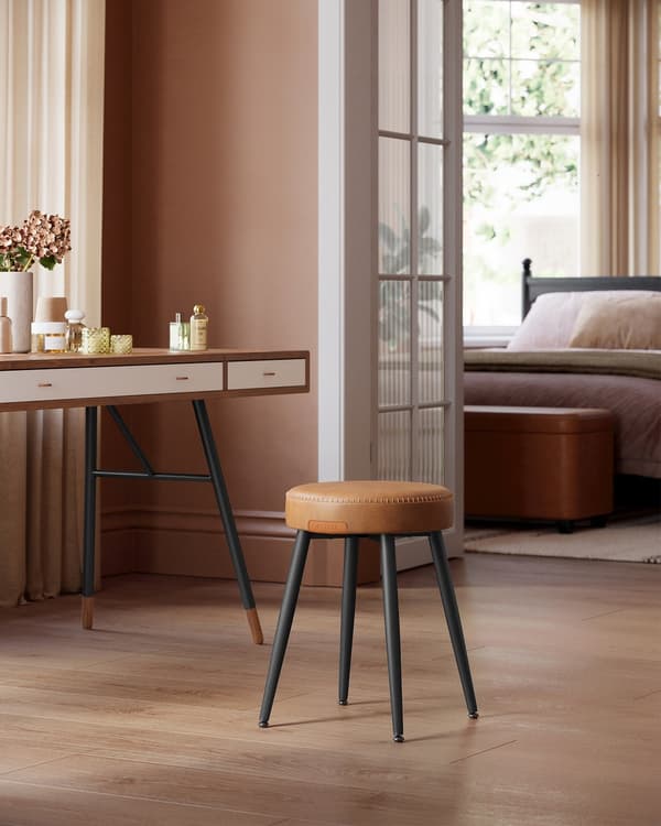 Set med 2 matsalsstolar | Karamellbrun | 48x48x48,2 cm