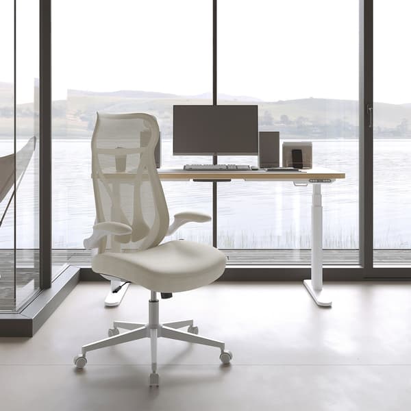 Ergonomisk kontorsstol | Beige | 67x67x125 cm