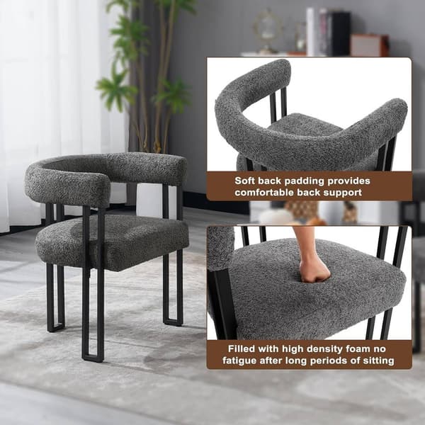 Matsalsstolar med armstöd 2-delat set | Mörkgrå | 61,5x51,5x72 cm