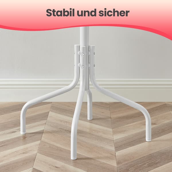 Stålklädställ vit, 55 x 55 x 180 cm – robust och hållbart