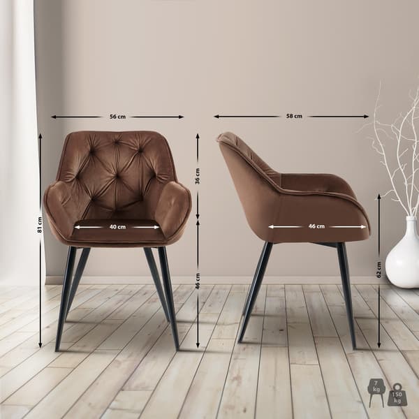 Matstol sammet - bekväm plats - modern stil, golvskyddare