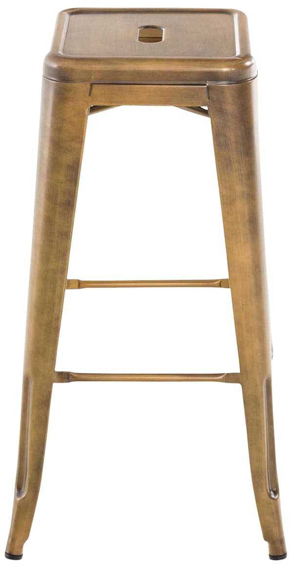 Industriellt designad barstol - Robust metall - Stackbar & underhåll - vänlig | Färg: Guld