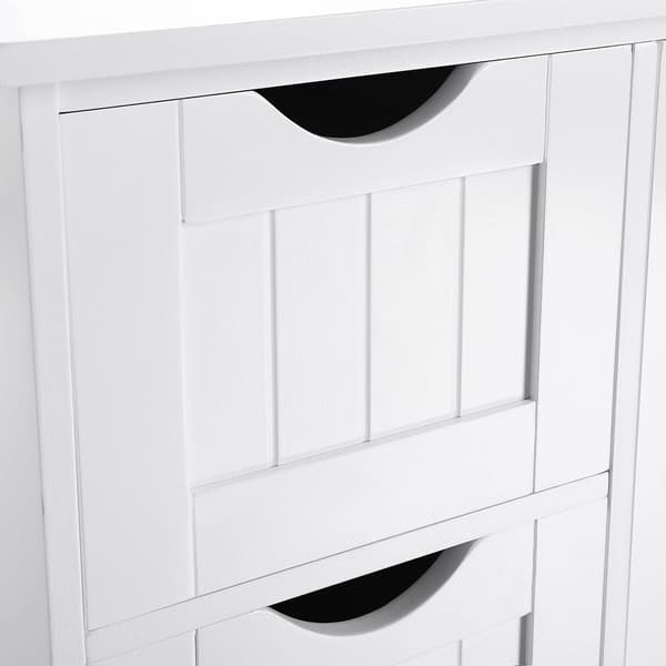 Badrumsskåp Förvaringsskåp Organizer Vit MDF 55x82x30 cm