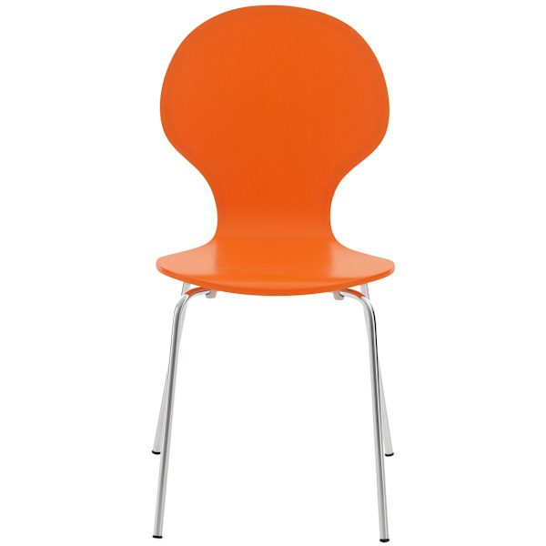 2x Stackbara besökarstolar - Ergonomisk säte - Space -Saving Design | Färg: Orange