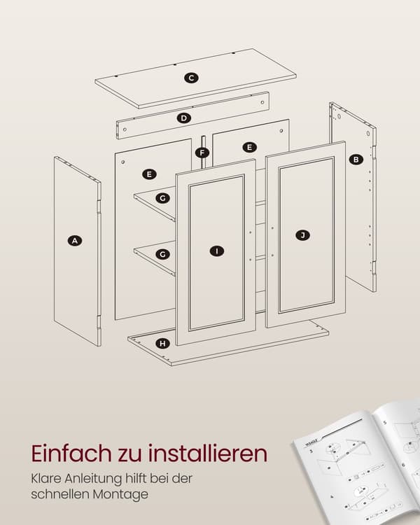 Badrumsskåp MDF Förvaringsskåp - Platssparande - 30 x 60 x 60 cm