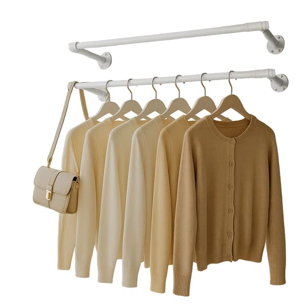 Set stalen kledingrails - garderobestangen - 30 x 84 x 7 cm