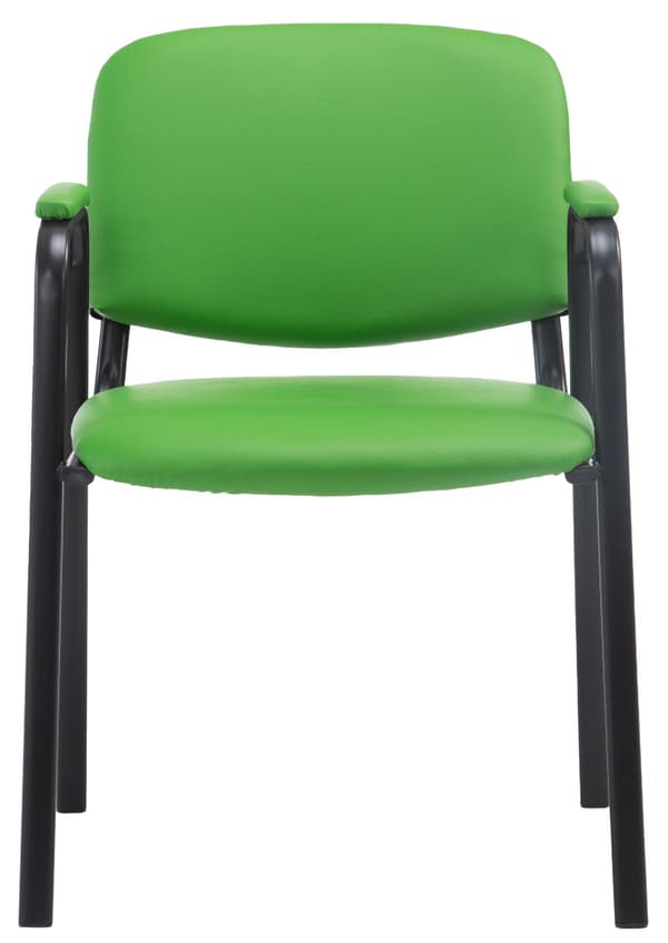 Konferensstol Artificial Leather - Stack Chair - Space -sparing och bekväm | Färg: Grönt