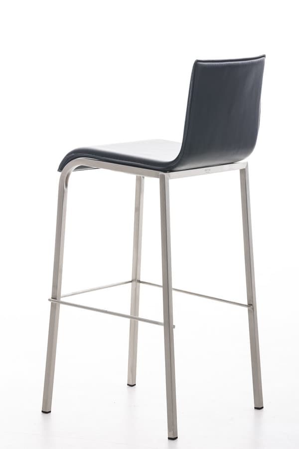 Barstol, avföring, vadderad säte, bekväm design | Färg: Svart