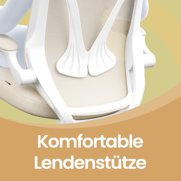 Ergonomisk kontorsstol | Beige | 67x67x125 cm