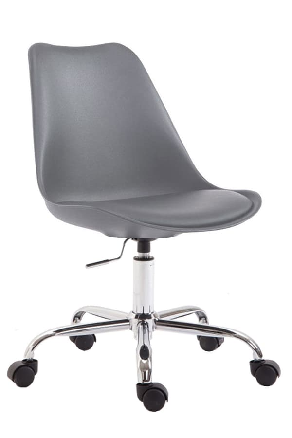 Kontorstol Artificial Leather - Ergonomisk sitthöjd - Modern plastdesign | Färg: Orange