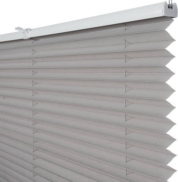 Plisségardin utan borrning Easyfix grå | 60x220 cm