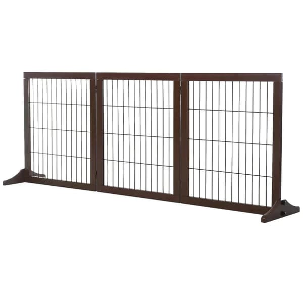 Hundgrind 3 paneler | Färg: Brun | Mått: 36x185x71 cm