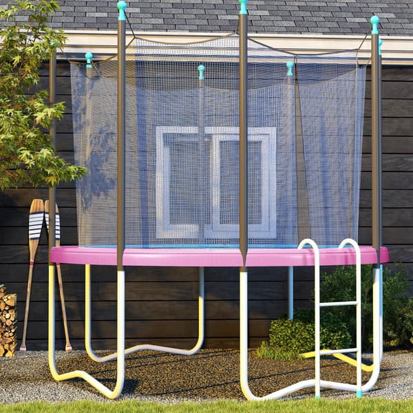 Trampolin kantskydd Ø366 cm | Färg: Rosa | Mått: 366x366x30 cm