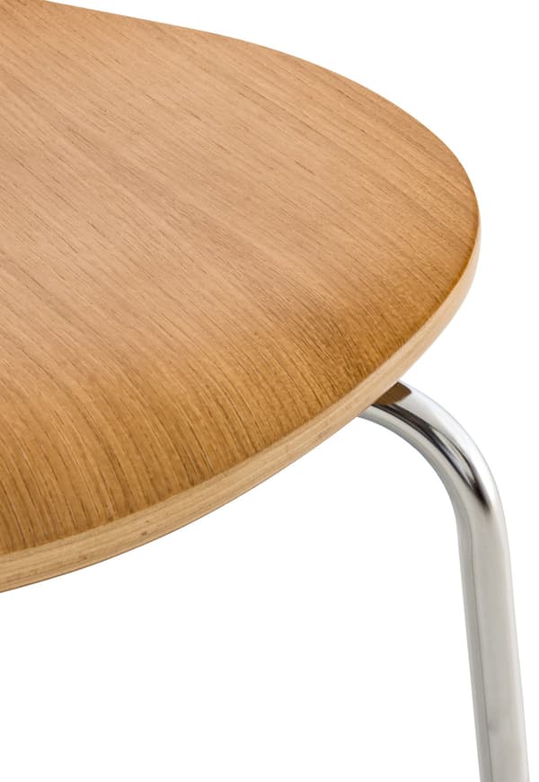 4x Ergonomic Stacking Chair - Besökstol - Space -Saving Design | Färg: ek