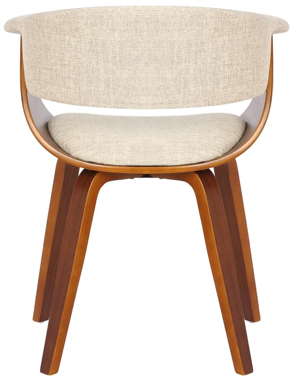 2 -Stycke Matsalstolar Set - Lean -stolar - Ergonomisk design, elegant textil | Färg: Walnut/Creme