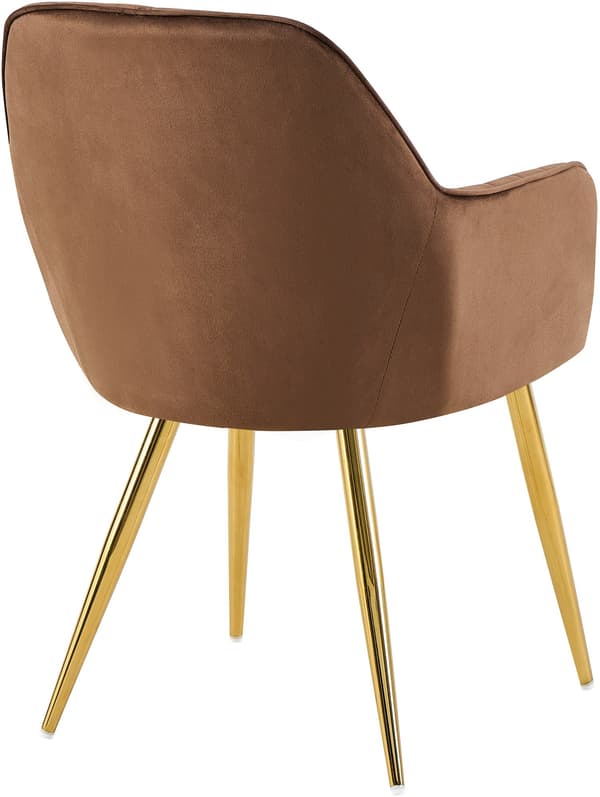 Sammet matsalstol - modern stol, maximal komfort och ergonomi, stabil metallram