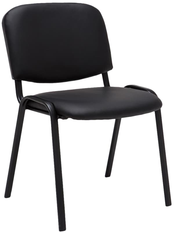 Stackstol Artificial Leather - Mötesstol - Bekväm sittkomfort, stapelbar | Färg: grädde