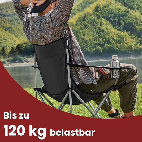 2-delat campingstolset - hopfällbara utomhusstolar - lättviktskomfort - 84 x 52 x 81 cm