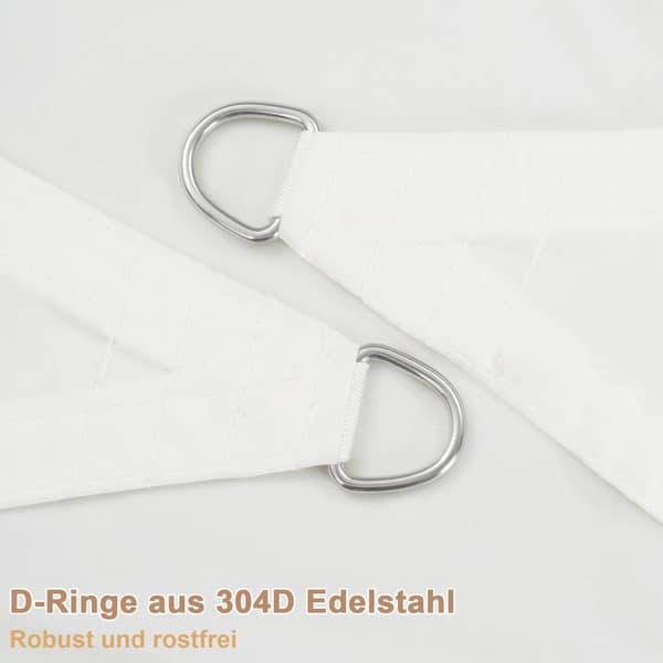 Polyester solskyddspresenning 5x5x7 m | Grädde | 500x500x700 cm