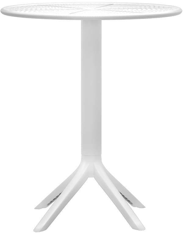 Trädgårdsmöbler set Siora med 2 stolar | Färg: Vit | Mått: 168x60x80 cm