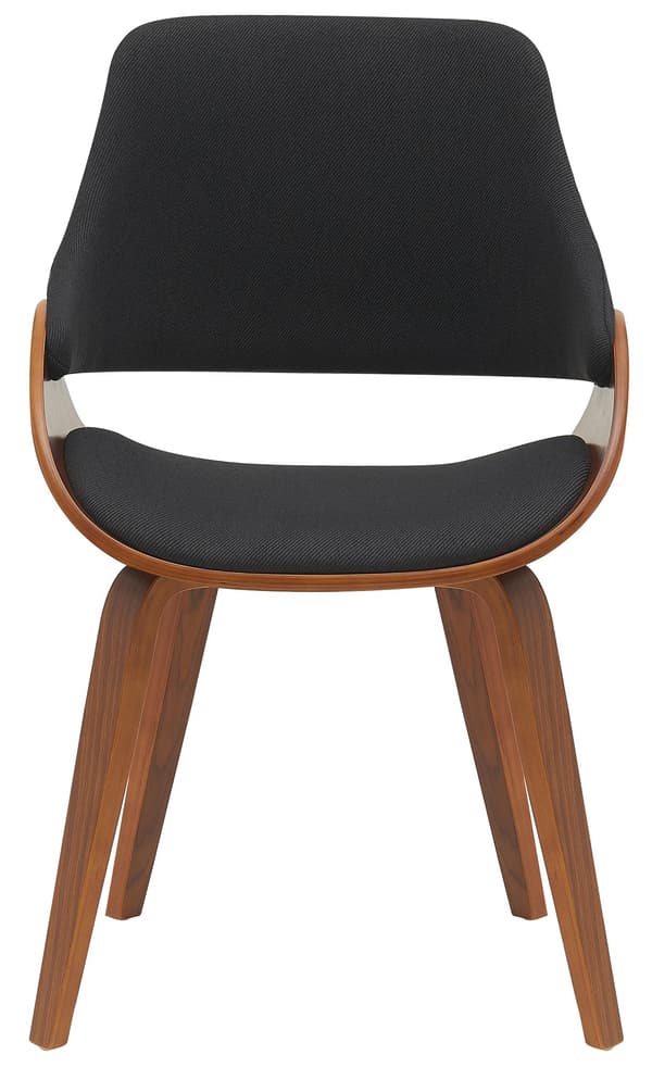 Uppsättning av 2 matsalstolar - Kökstolar - Walnut/Black - Bekväm och elegant design